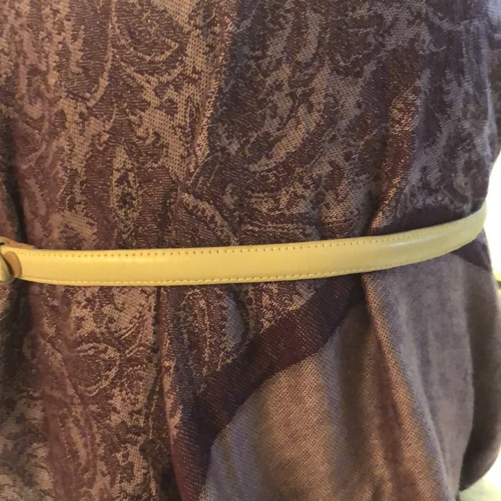 Vintage Women’s Cream Leather Belt L (28-33”) 36.5”Long .75 Wide
